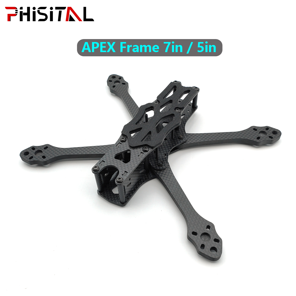 Drone Racing Motor - ชุดโครงควอดคอปเตอร์คาร์บอนไฟเบอร์ APEX ขนาด 7 นิ้ว/6 นิ้ว/5