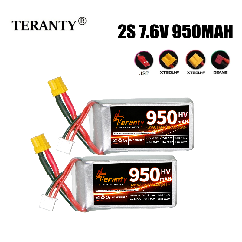 Drone Racing Charger - แบตเตอรี่ Teranty 2S HV 7.6V 950mAh
